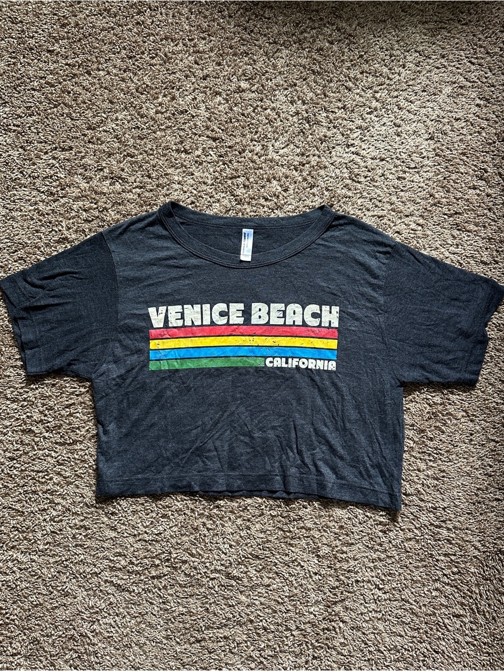 American Apparel Venice Beach California Crop Tee